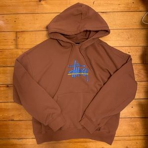 BROWN STUSSY HOODIE size M